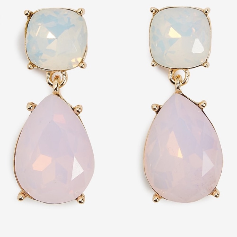 Pastel Double Stone Drop Earrings